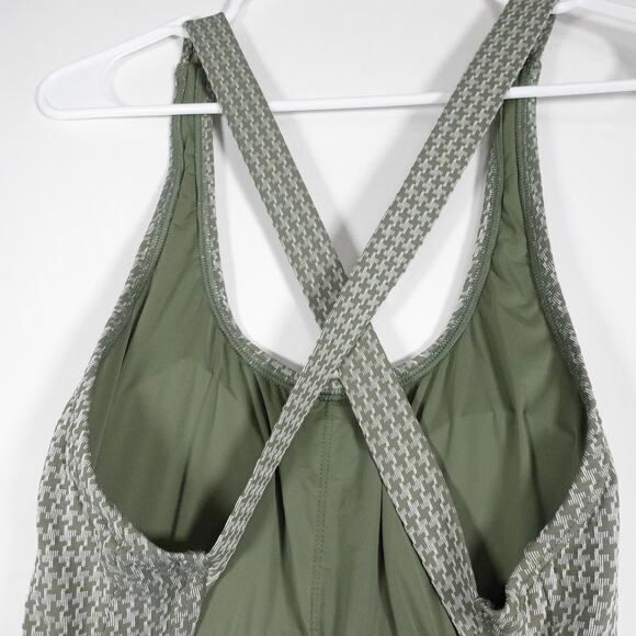 New Andie Swim Women’s Tulum One Swimsuit Seagrass Houndstooth Large $112 2249 - Picture 8 of 11